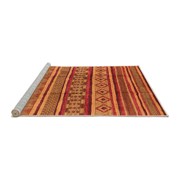 Sideview of Machine Washable Oriental Orange Industrial Area Rugs, wshurb1165org