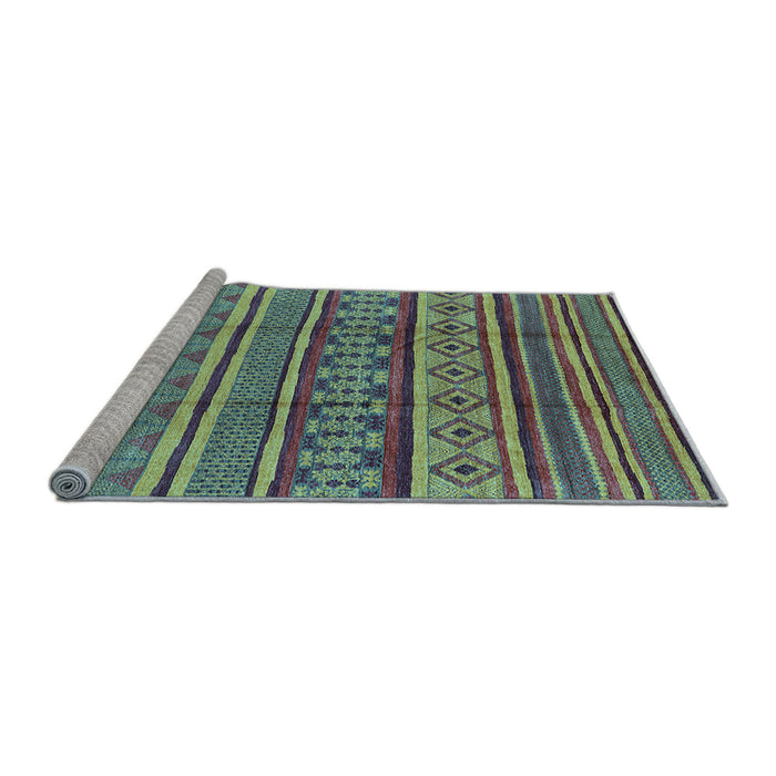 Sideview of Machine Washable Oriental Light Blue Industrial Rug, wshurb1165lblu