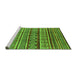 Sideview of Machine Washable Oriental Green Industrial Area Rugs, wshurb1165grn