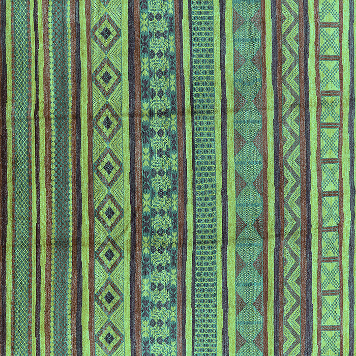 Square Oriental Turquoise Industrial Rug, urb1165turq