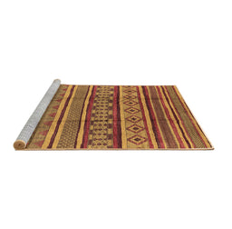 Sideview of Machine Washable Oriental Brown Industrial Rug, wshurb1165brn