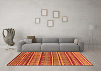 Machine Washable Oriental Orange Industrial Rug, wshurb1165org