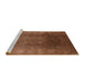Sideview of Machine Washable Industrial Modern Chocolate Brown Rug, wshurb1166