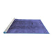 Sideview of Machine Washable Oriental Blue Industrial Rug, wshurb1166blu