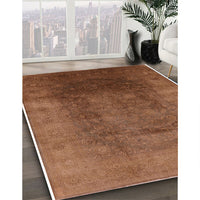 Mid-Century Modern Chocolate Brown Oriental Rug, urb1166