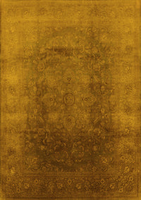 Oriental Yellow Industrial Rug, urb1166yw