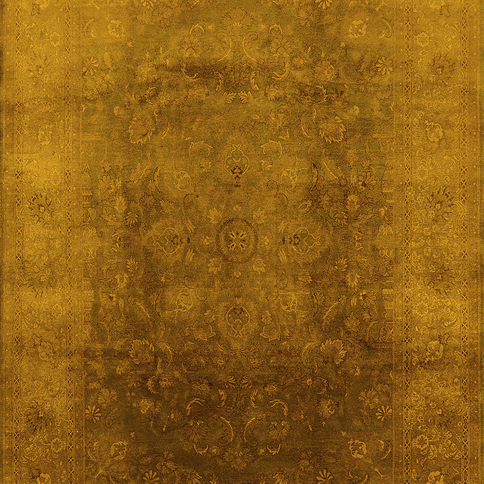 Oriental Yellow Industrial Rug, urb1166yw