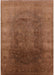 Mid-Century Modern Chocolate Brown Oriental Rug, urb1166