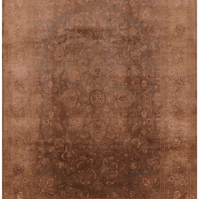 Mid-Century Modern Chocolate Brown Oriental Rug, urb1166
