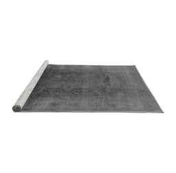 Sideview of Machine Washable Oriental Gray Industrial Rug, wshurb1166gry