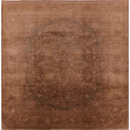 Square Machine Washable Industrial Modern Chocolate Brown Rug, wshurb1166