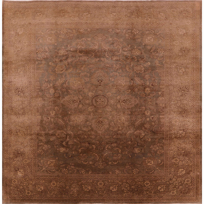 Square Machine Washable Industrial Modern Chocolate Brown Rug, wshurb1166