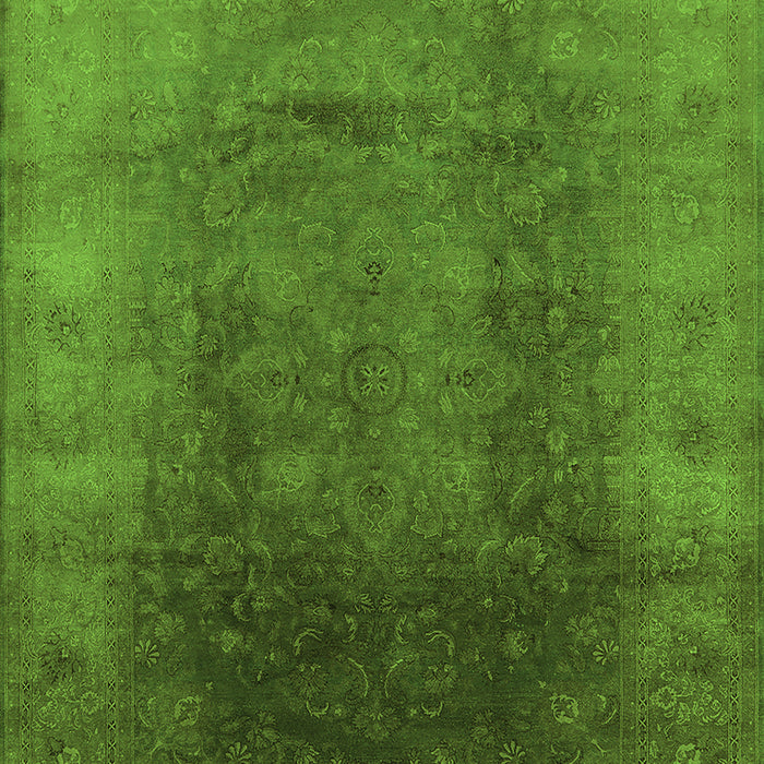 Machine Washable Oriental Green Industrial Area Rugs, wshurb1166grn
