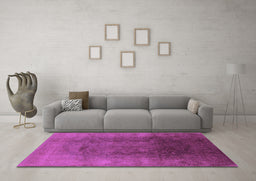 Machine Washable Oriental Purple Industrial Area Rugs in a Living Room, wshurb1166pur