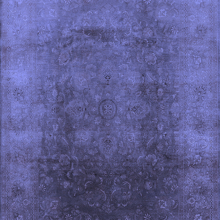 Machine Washable Oriental Blue Industrial Rug, wshurb1166blu