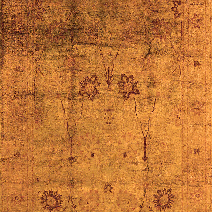 Machine Washable Oriental Orange Industrial Area Rugs, wshurb1167org