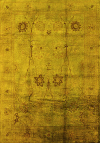 Oriental Yellow Industrial Rug, urb1167yw