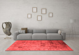 Industrial Red Washable Rugs
