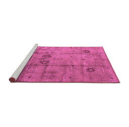 Sideview of Machine Washable Oriental Purple Industrial Area Rugs, wshurb1167pur