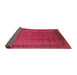 Sideview of Mid-Century Modern Red Persian Rug, urb1168