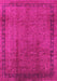 Machine Washable Persian Pink Bohemian Rug, wshurb1168pnk