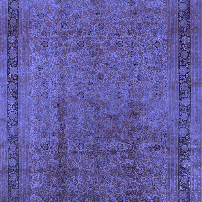 Machine Washable Persian Blue Bohemian Rug, wshurb1168blu