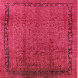 Square Mid-Century Modern Red Persian Rug, urb1168