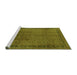 Sideview of Machine Washable Persian Green Bohemian Area Rugs, wshurb1168grn