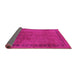 Sideview of Persian Pink Bohemian Rug, urb1168pnk