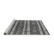 Sideview of Machine Washable Oriental Gray Industrial Rug, wshurb1169gry