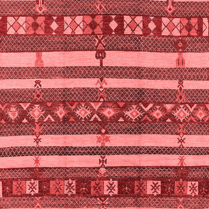 Machine Washable Oriental Red Industrial Rug, wshurb1169red