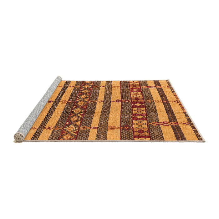 Sideview of Machine Washable Oriental Orange Industrial Area Rugs, wshurb1169org