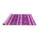 Sideview of Machine Washable Oriental Pink Industrial Rug, wshurb1169pnk