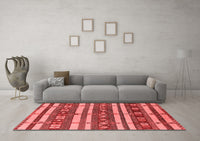 Machine Washable Oriental Red Industrial Rug, wshurb1169red