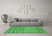 Machine Washable Oriental Emerald Green Industrial Area Rugs in a Living Room,, wshurb1170emgrn