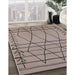 Machine Washable Industrial Modern Khaki Rose Pink Rug in a Family Room, wshurb1170