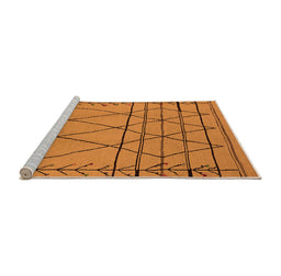 Sideview of Machine Washable Oriental Orange Industrial Area Rugs, wshurb1170org