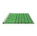 Sideview of Machine Washable Oriental Emerald Green Industrial Area Rugs, wshurb1170emgrn