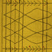 Square Oriental Yellow Industrial Rug, urb1170yw