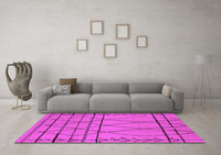 Machine Washable Oriental Pink Industrial Rug, wshurb1170pnk