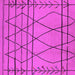 Square Machine Washable Oriental Pink Industrial Rug, wshurb1170pnk