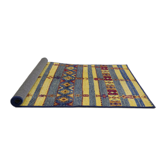 Sideview of Mid-Century Modern Plum Purple Oriental Rug, urb1171