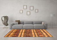 Machine Washable Oriental Orange Industrial Rug, wshurb1171org