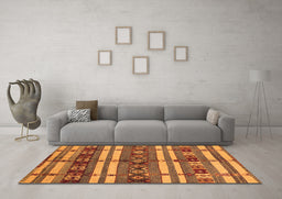 Machine Washable Oriental Orange Industrial Area Rugs in a Living Room, wshurb1171org