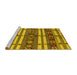 Sideview of Machine Washable Oriental Yellow Industrial Rug, wshurb1171yw