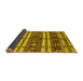 Sideview of Oriental Yellow Industrial Rug, urb1171yw