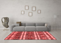 Machine Washable Oriental Red Industrial Rug, wshurb1171red