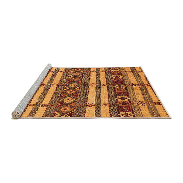 Sideview of Machine Washable Oriental Orange Industrial Area Rugs, wshurb1171org