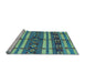 Sideview of Machine Washable Oriental Light Blue Industrial Rug, wshurb1171lblu