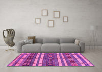 Machine Washable Oriental Pink Industrial Rug, wshurb1171pnk